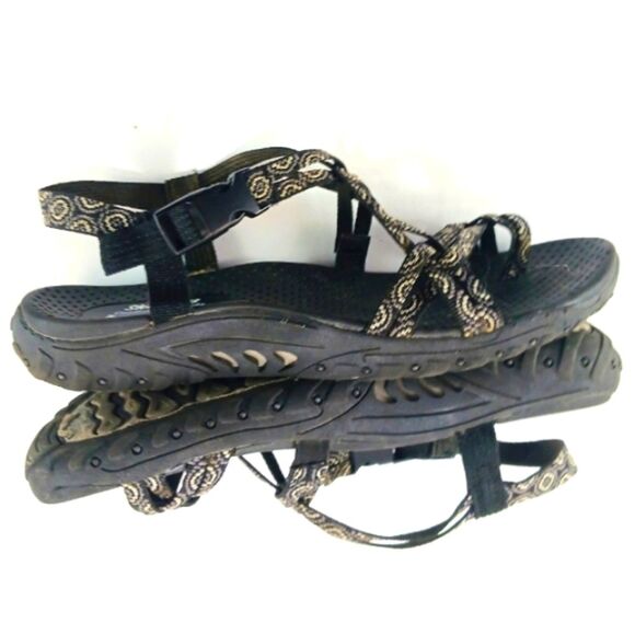 Skechers Outdoor Lifestyle Strappy Sandals Womans 10. Black and Gold Boho Chic.. - Picture 8 of 10